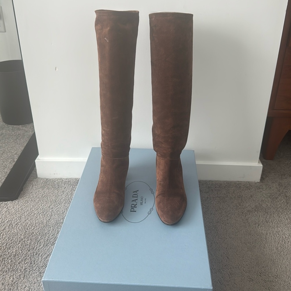 Gorgeous Prada suede boots